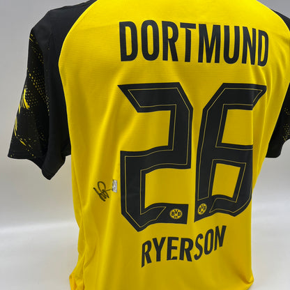 Borussia Dortmund Trikot Julian Ryerson signiert BVB Autogramm Puma L
