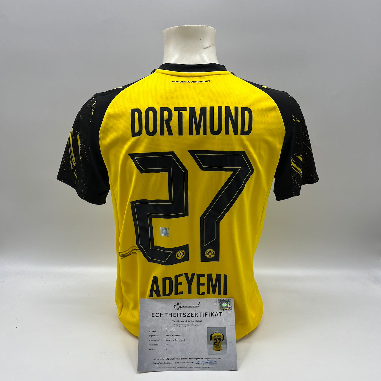 Borussia Dortmund Trikot Karim Adeyemi signiert BVB Puma COA S