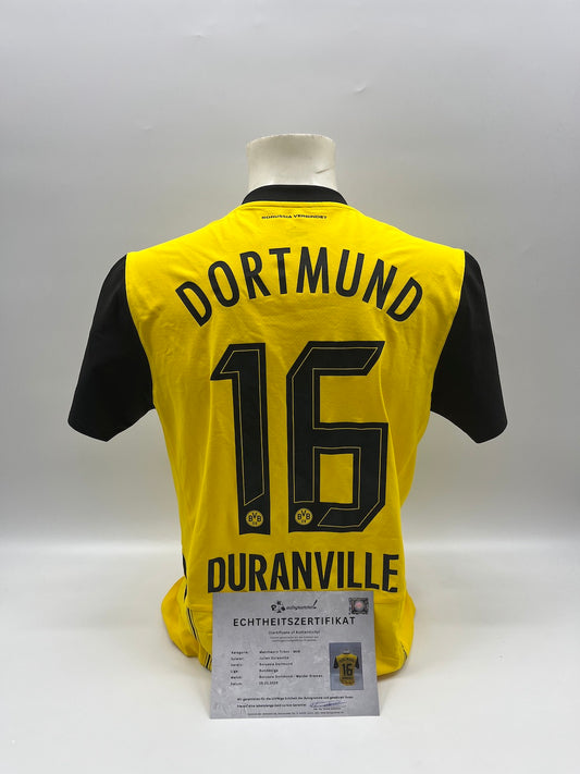 Matchworn Dortmund Trikot getragen von Julien Duranville 25.01.2025 BVB-Bremen