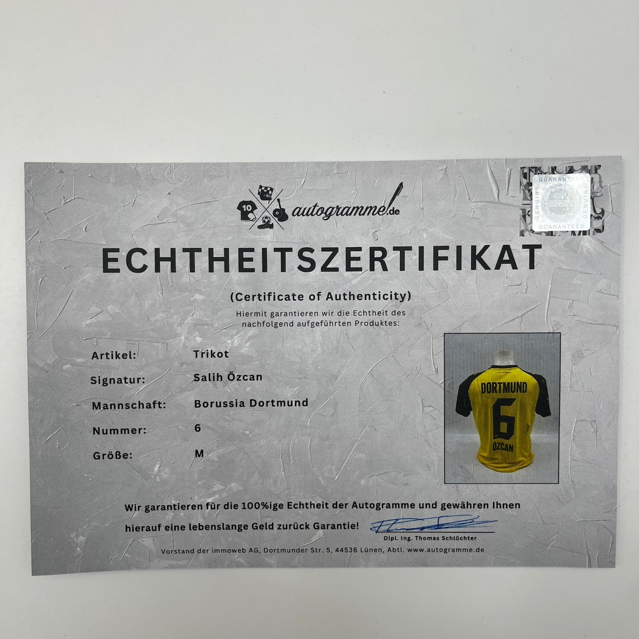 Borussia Dortmund Trikot Salih Özcan signiert BVB Puma COA M