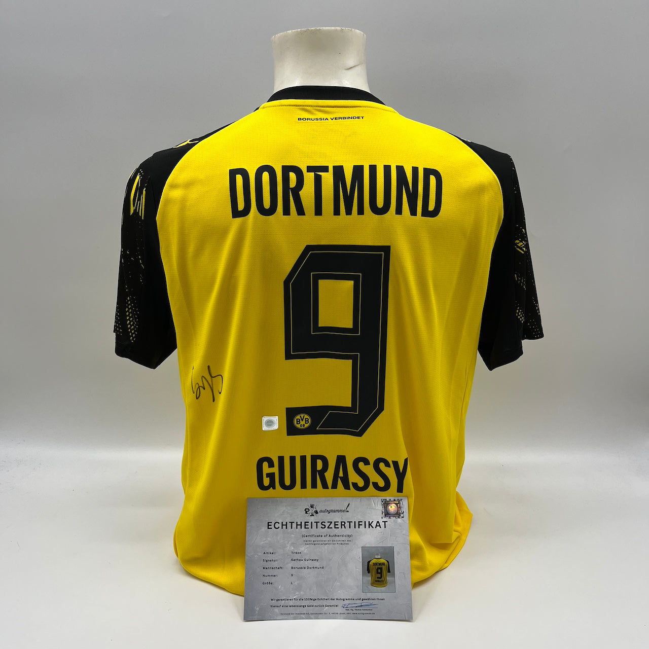 Borussia Dortmund Trikot Serhou Guirassy signiert BVB Puma L ...