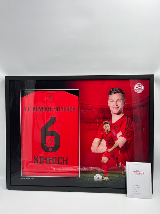 Bayern München Trikot Joshua Kimmich signiert im Rahmen COA Adidas