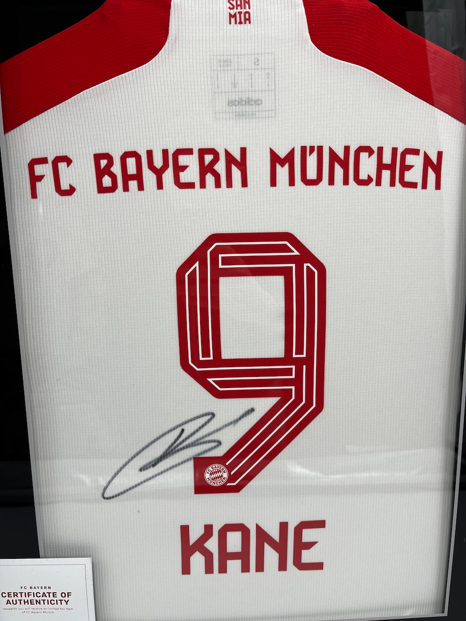 Bayern München Trikot Harry Kane signiert im Rahmen COA Neu Adidas