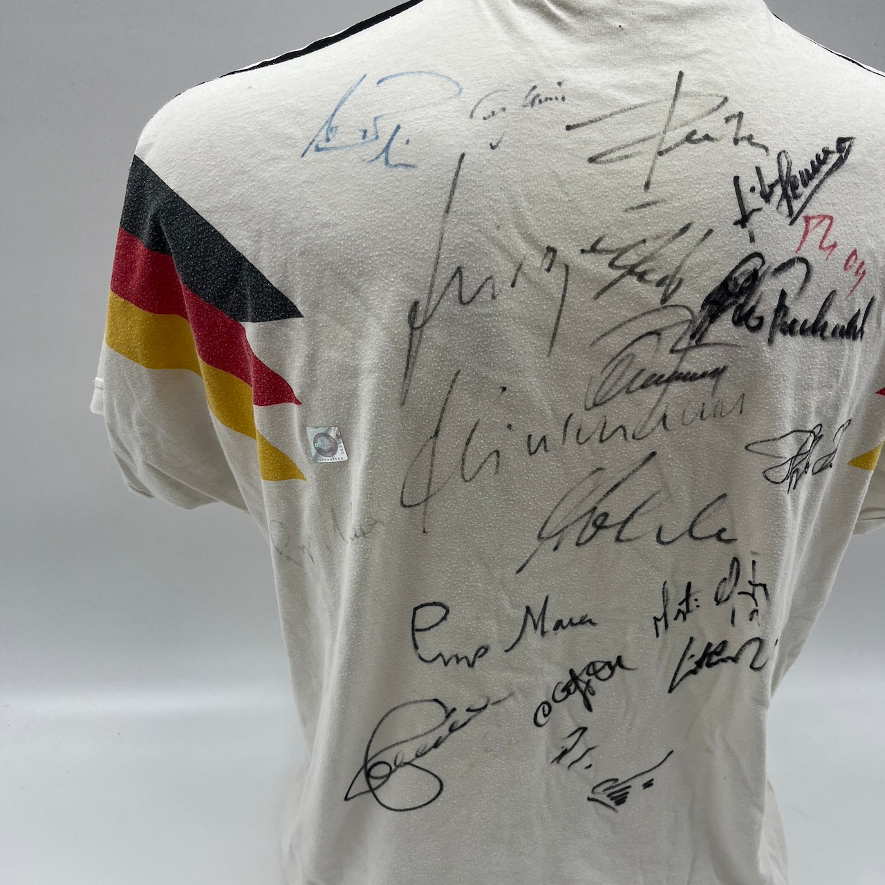 Deutschland T-Shirt WM 1990 Teamsigniert Autogramm DFB Weltmeister Adidas S