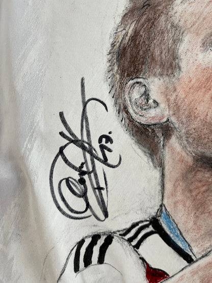 DFB jersey portrait by Mertesacker hand painted and signed in the frame 164
