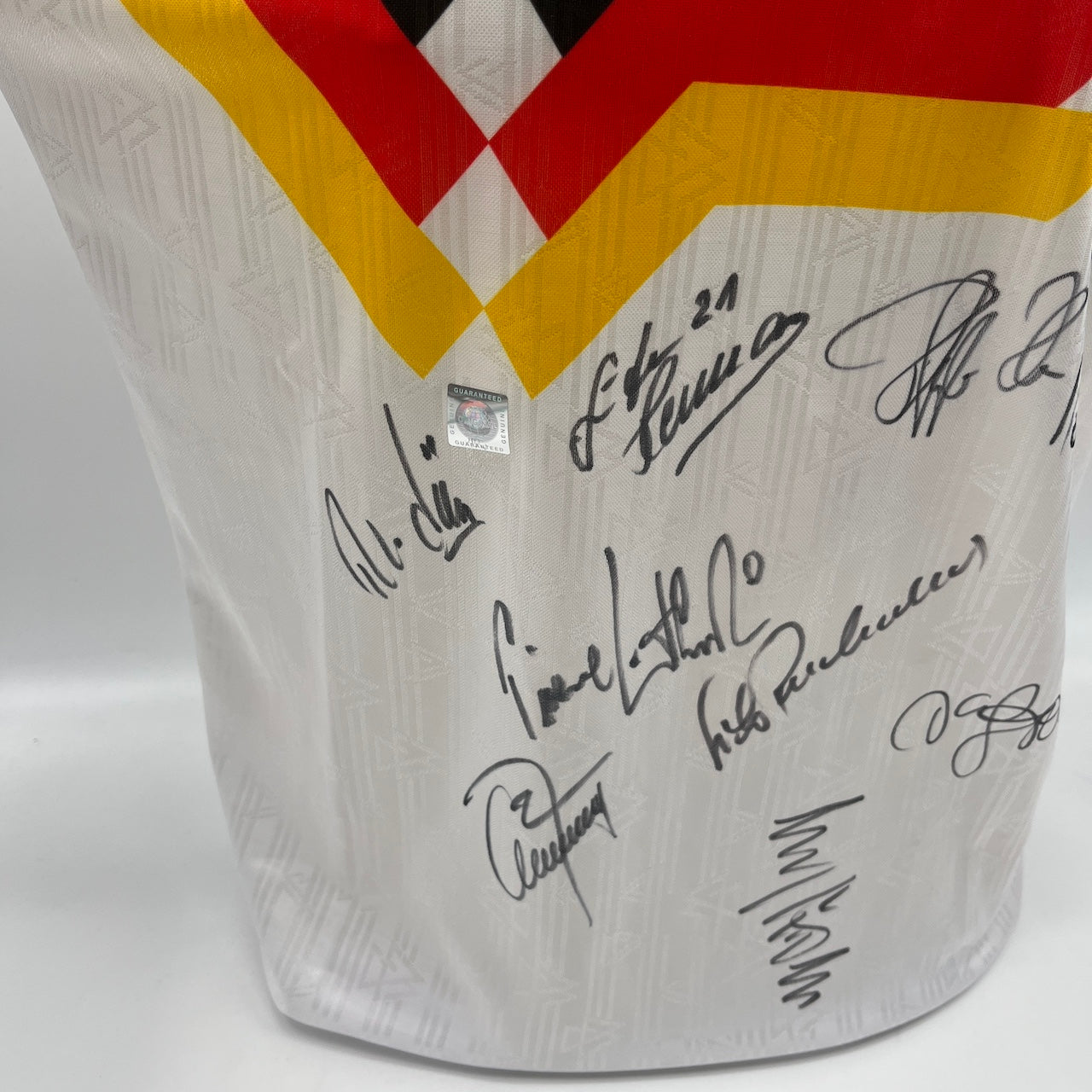 Deutschland Repro Trikot WM 1990 Teamsigniert Autogramm DFB Weltmeister Adidas M
