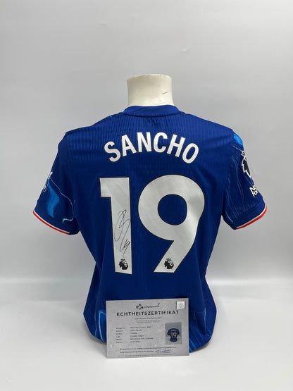 Matchworn Chelsea jersey worn & signed by Jadon Sancho 25.01.25