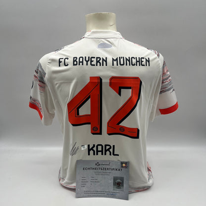 Bayern München Trikot Lennart Karl signiert Autogramm Adidas COA L