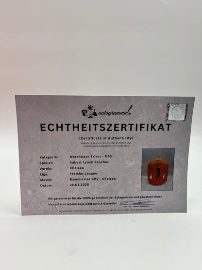 Matchworn Chelsea jersey worn & signed by Robert Sanchez 25.01.25