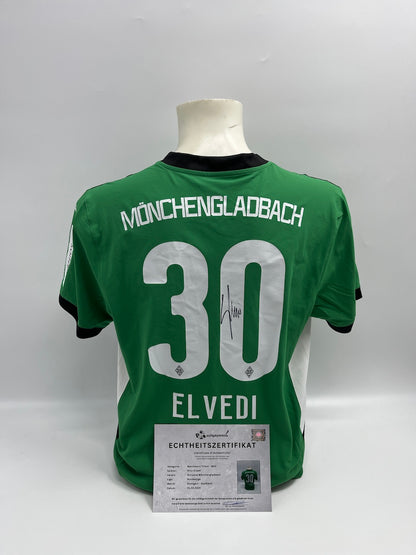 Matchworn Gladbach jersey carried & signed by Nico Elvedi 01.02.2025