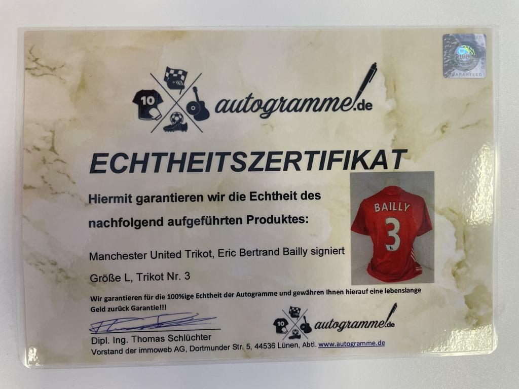 Manchester United Jersey Eric Bailly signed autograph football England Adidas L