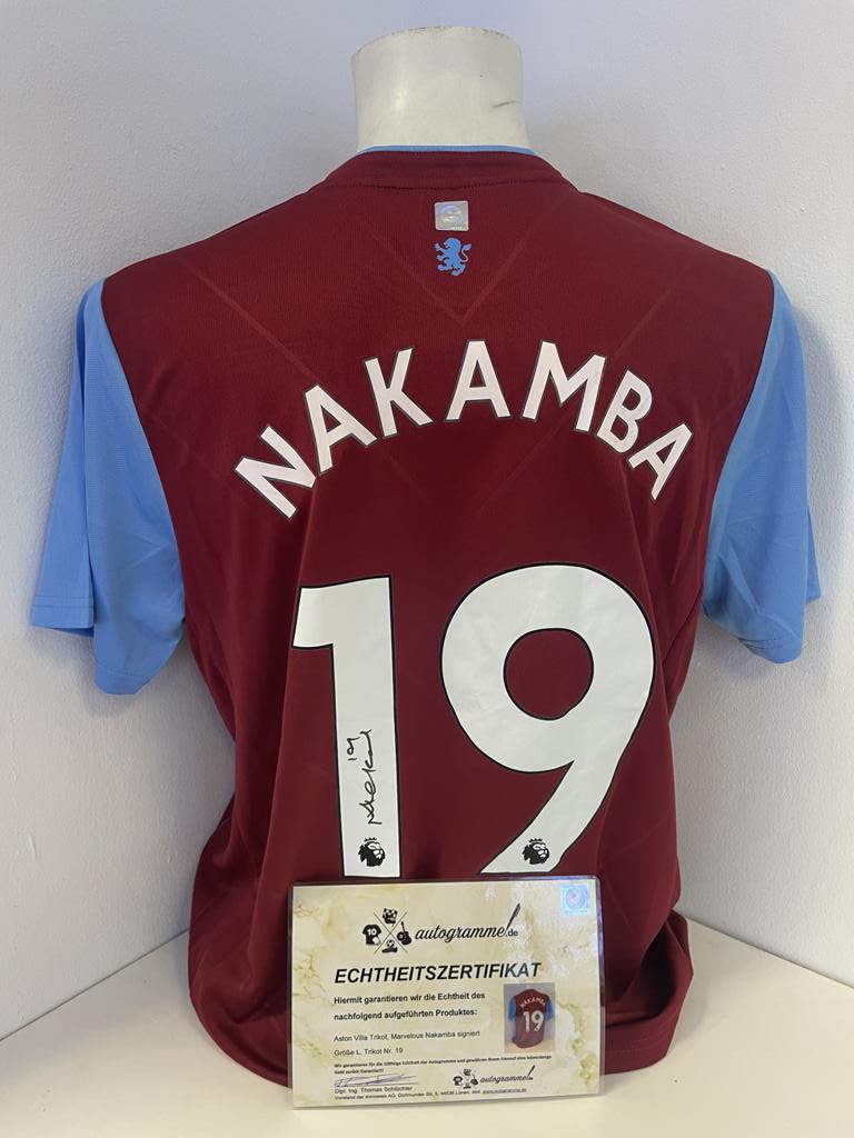 Aston Villa Jersey Marvelous Nakamba signed Castore England Premier League L