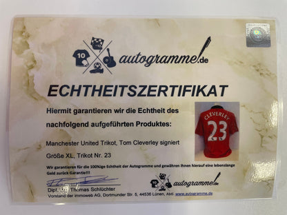 Manchester United Trikot Tom Cleverley signed autograph soccer england nike XL