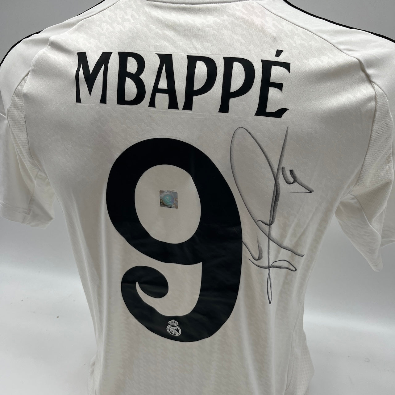 Real Madrid Trikot Kylian Mbappe signiert Autogramm Adidas COA 176
