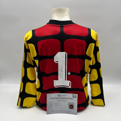 Bayern München Repro Torwart-Trikot Oliver Kahn signiert Adidas FCB COA M