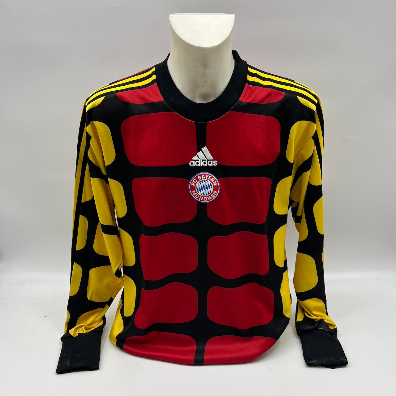 Bayern München Repro Torwart-Trikot Oliver Kahn signiert Adidas FCB COA M