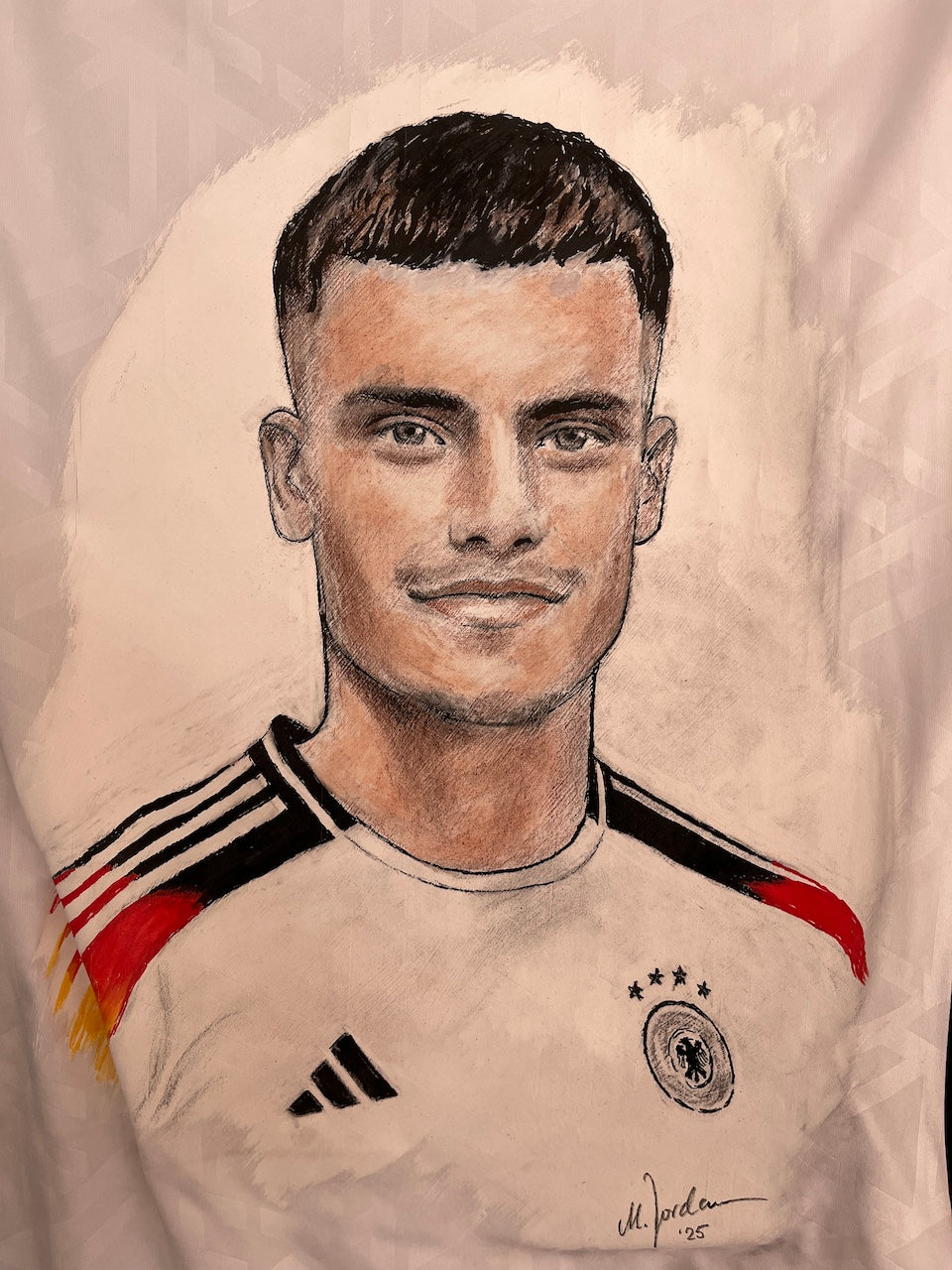 DFB Trikot Portrait Florian Wirtz handgemalt im Rahmen L