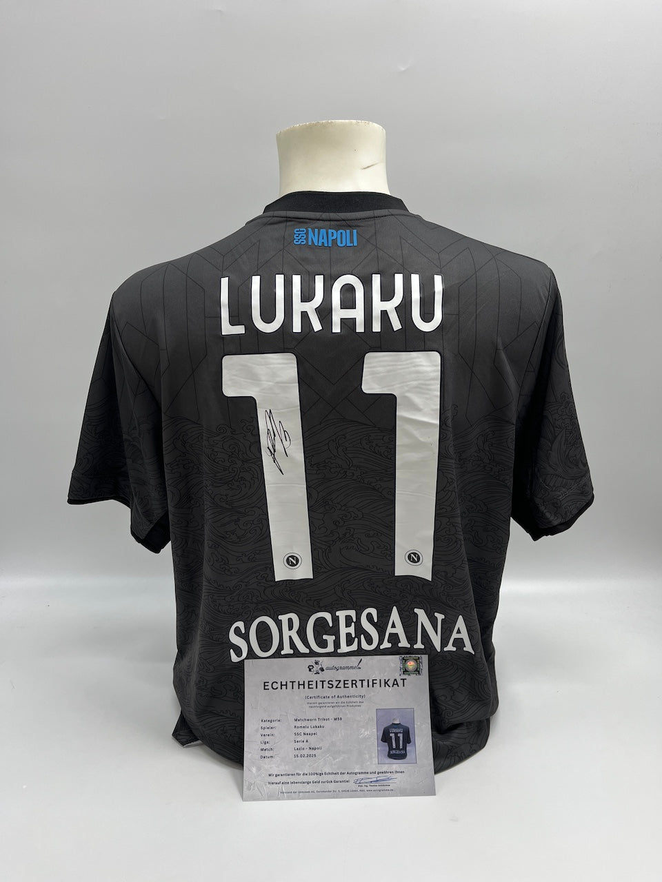 Matchworn SSC Neapel Trikot getragen & signiert von Romelu Lukaku 15.02.2025