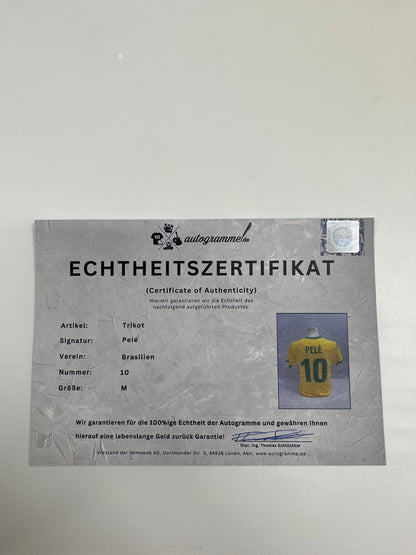 Brazil Repro Trikot Pele Signed Signature autograph COA M