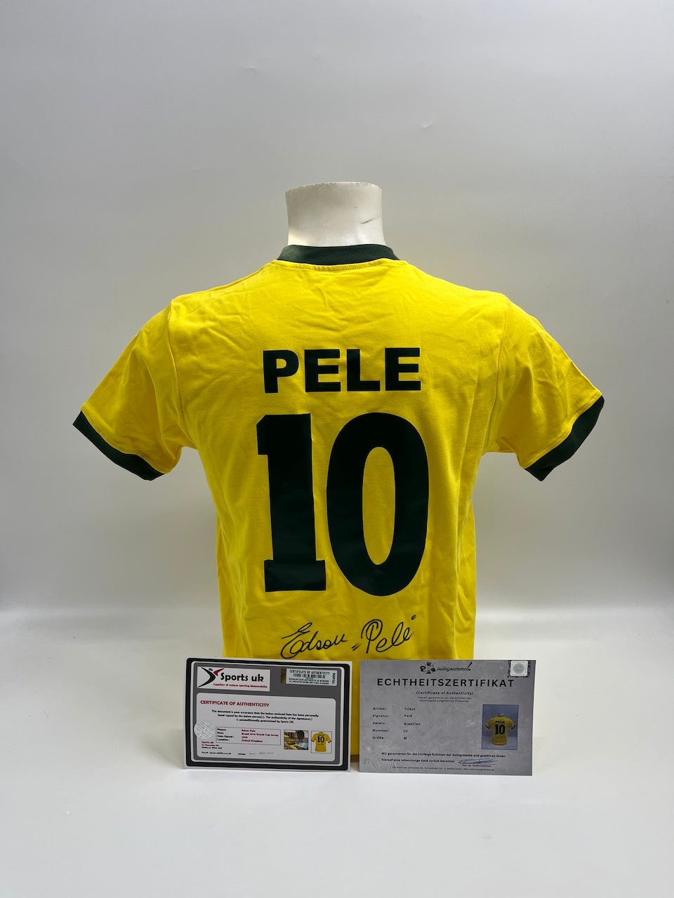Brazil Repro Trikot Pele Signed New Signature Autogram COA M
