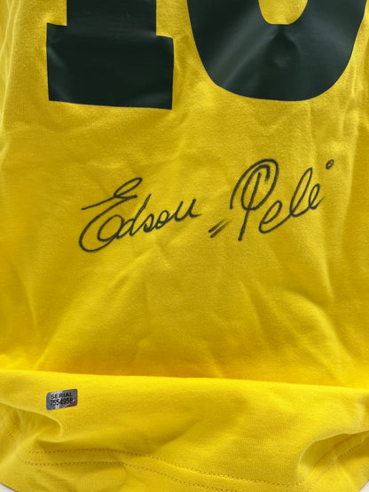 Brazil Repro Trikot Pele Signed New Signature Autogram COA M