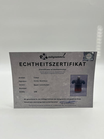 Bayer Leverkusen training shirt Victor Boniface signed autograph Castore 158