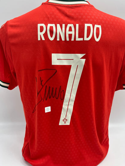 Portugal jersey Cristiano Ronaldo signed autograph COA football M