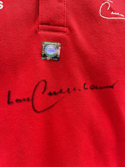 Adidas Poloshirt Franz Beckenbauer signed autograph Coa S