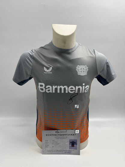 Bayer Leverkusen training shirt granit xhaka signed autograph Castore 158