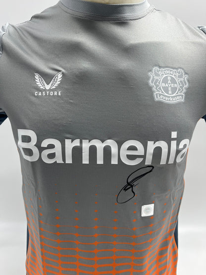 Bayer Leverkusen training shirt granit xhaka signed autograph Castore 158