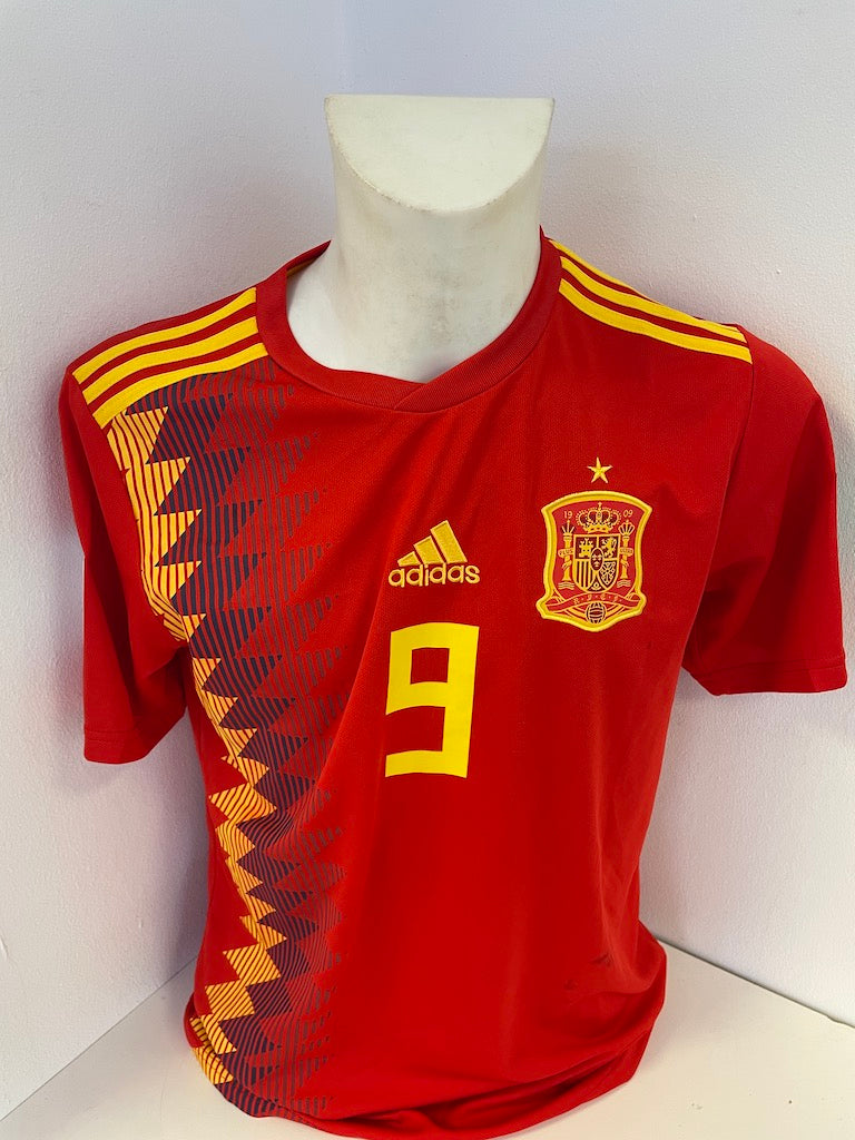 Spain Jersey Paco Alcacer signed Adidas New Spain L