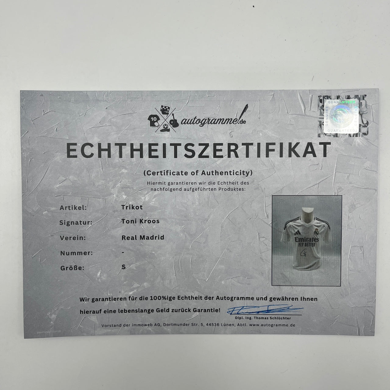 Real Madrid Trikot Toni Kroos signiert Autogramm Adidas COA S