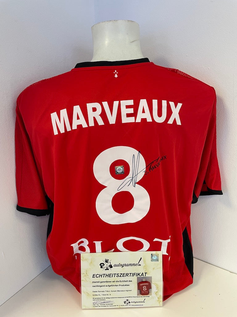 Stade Rennais jersey Sylvian Marveaux signed autograph football France Puma XL