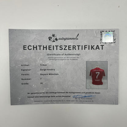 Bayern München Authentic-Trikot Serge Gnabry signiert Autogramm Adidas COA XL