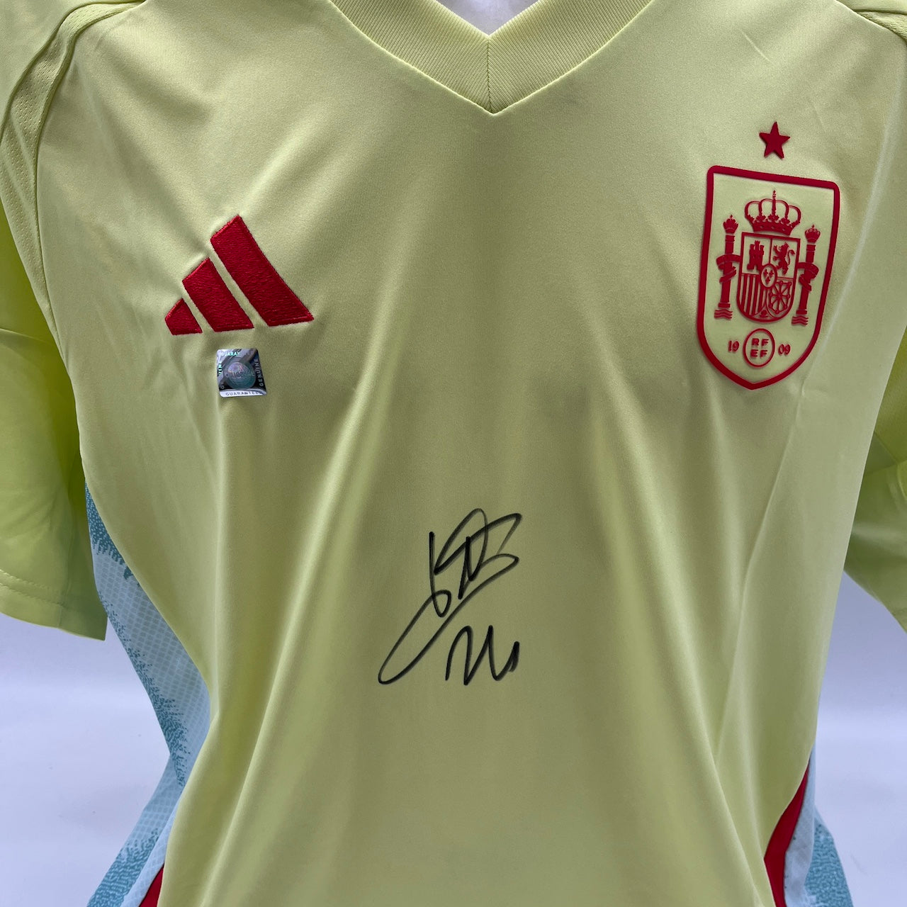 Spanien Trikot Robin Le Normand signiert Adidas COA Autogramm XL