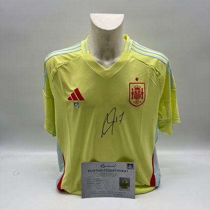 Spanien Trikot Raul Asencio signiert Adidas COA Autogramm XL