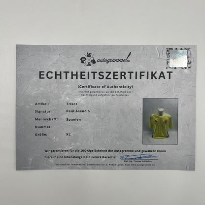 Spanien Trikot Raul Asencio signiert Adidas COA Autogramm neu XL