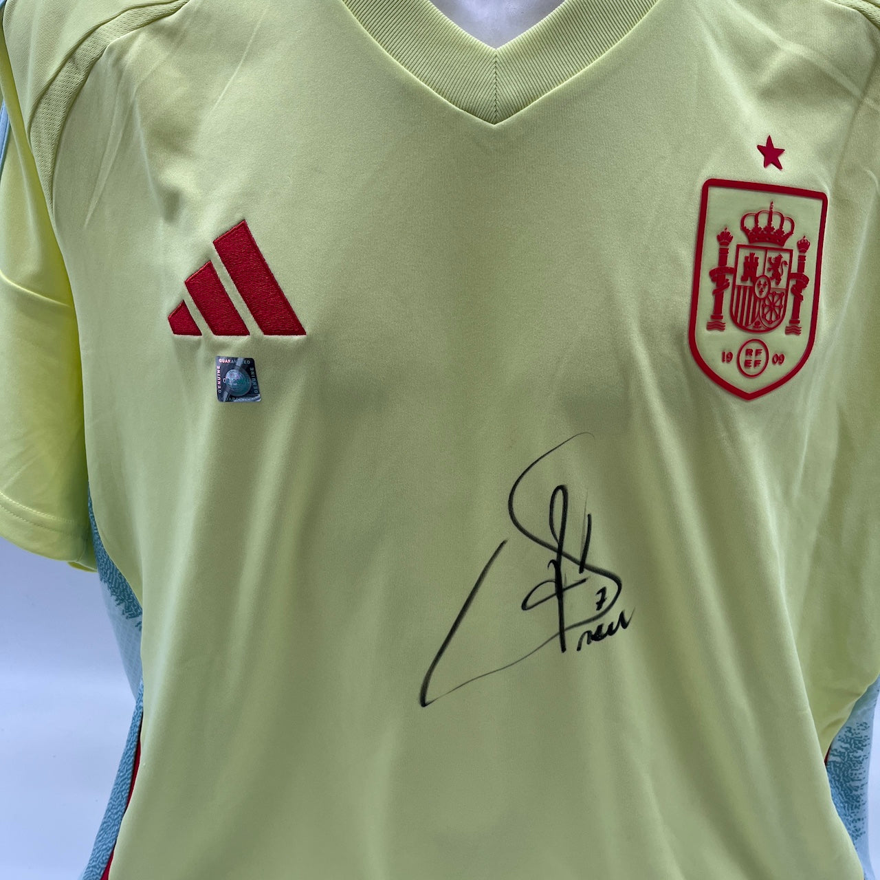 Spanien Trikot Raul signiert Adidas COA Autogramm 2XL