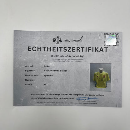 Spanien Trikot Raul signiert Adidas COA Autogramm 2XL