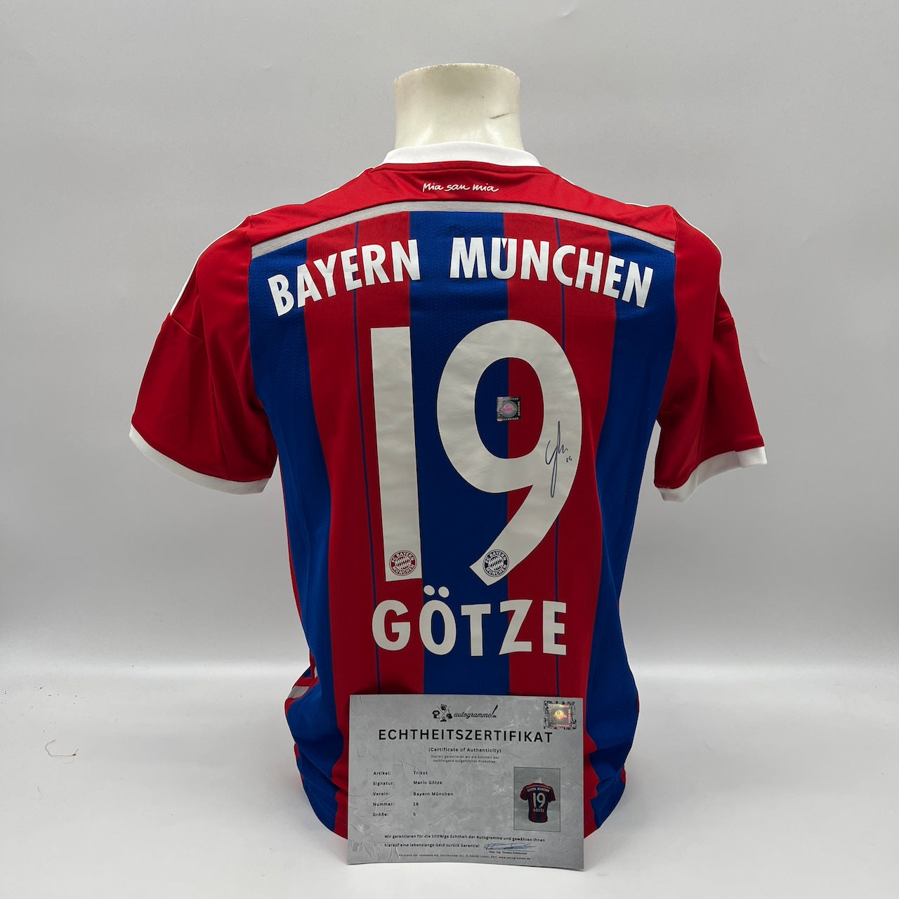 Bayern München Trikot Mario Götze signiert Autogramme Adidas S
