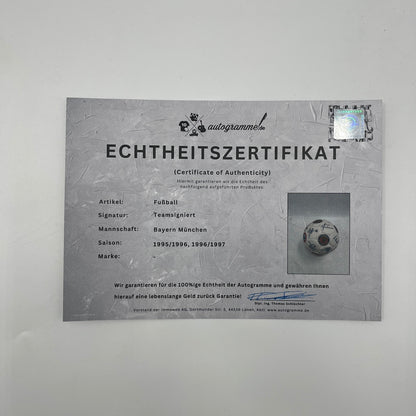 Bayern München Fußball Teamsigniert 1995/1996/1997 Autogramme Bundesliga Ball