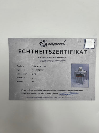 Germany jersey em 2008 team signed autograph adidas DFB XL