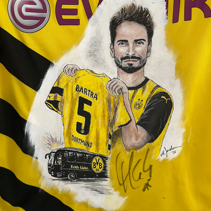 Borussia Dortmund Trikot Portrait Mats Hummels handgemalt und signiert M