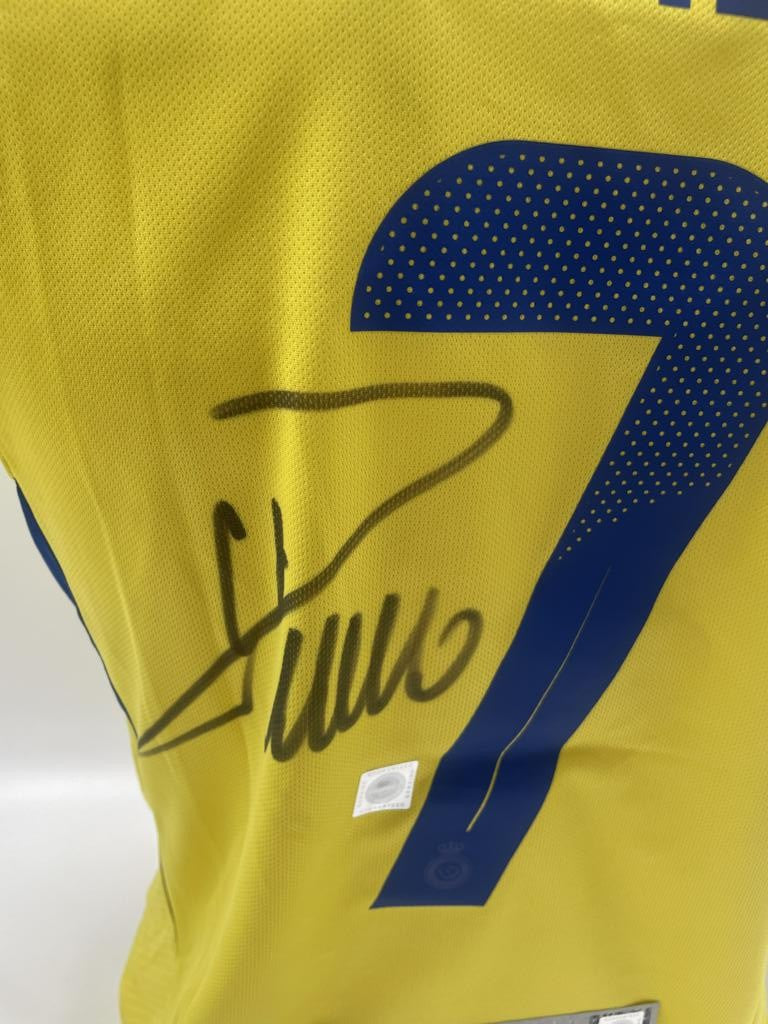 Al Nassr FC jersey Cristiano Ronaldo signed autograph football COA S