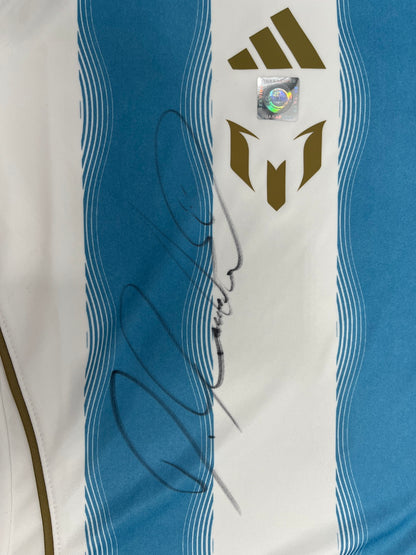 Argentina Shirt Angel di Maria signed Coa Adidas Football 128 as part of COA Adidas