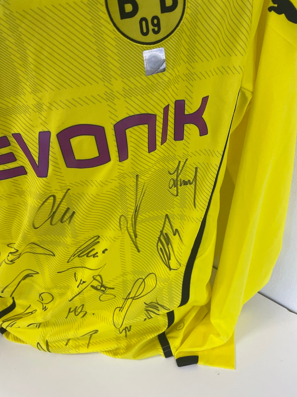 BVB jersey 2013/2014 team signed long sleeve Borussia Dortmund COA New Puma L