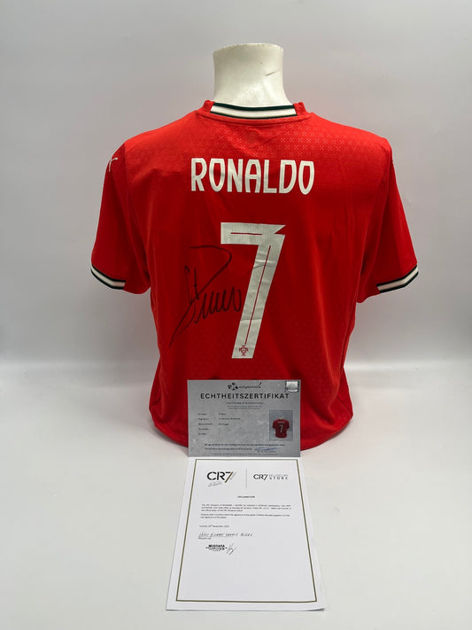 Portugal Trikot Cristiano Ronaldo signiert Autogramm COA Fußball L