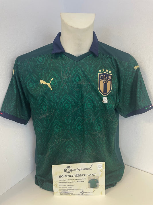 Italien Trikot EM 2020/2021 Teamsigniert Meister football Autogramm Puma COA L