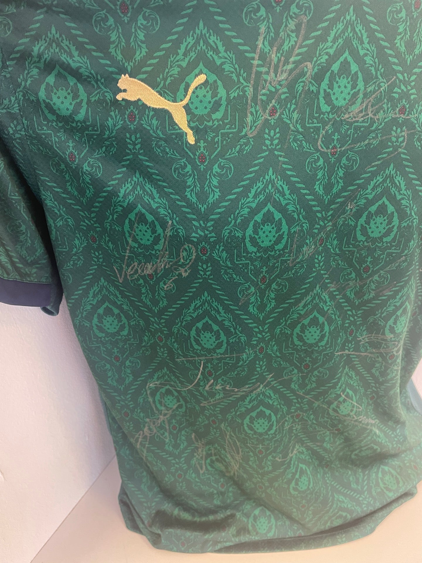 Italy jersey em 2020/2021 team signed champions football autograph Puma coa l