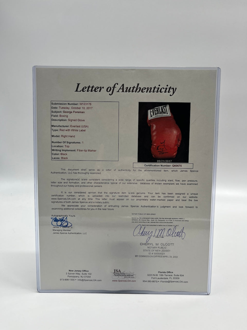 Boxhandschuh George Foreman signiert Unterschrift Autogramm Boxen